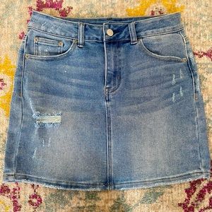 Jean mini skirt